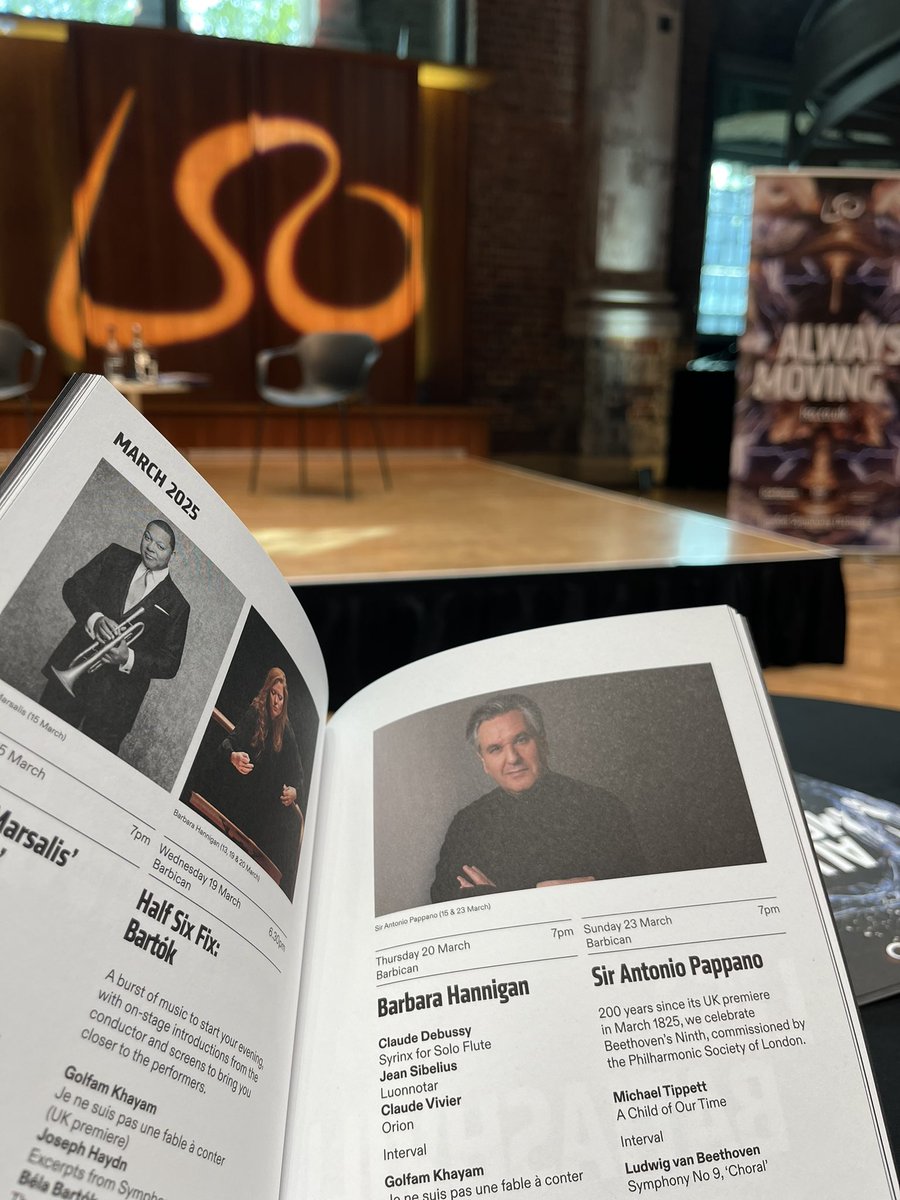 Breakfast in music @londonsymphony exciting new season + news to be announced shortly @antonio_pappano #londonsymphonyorchestra