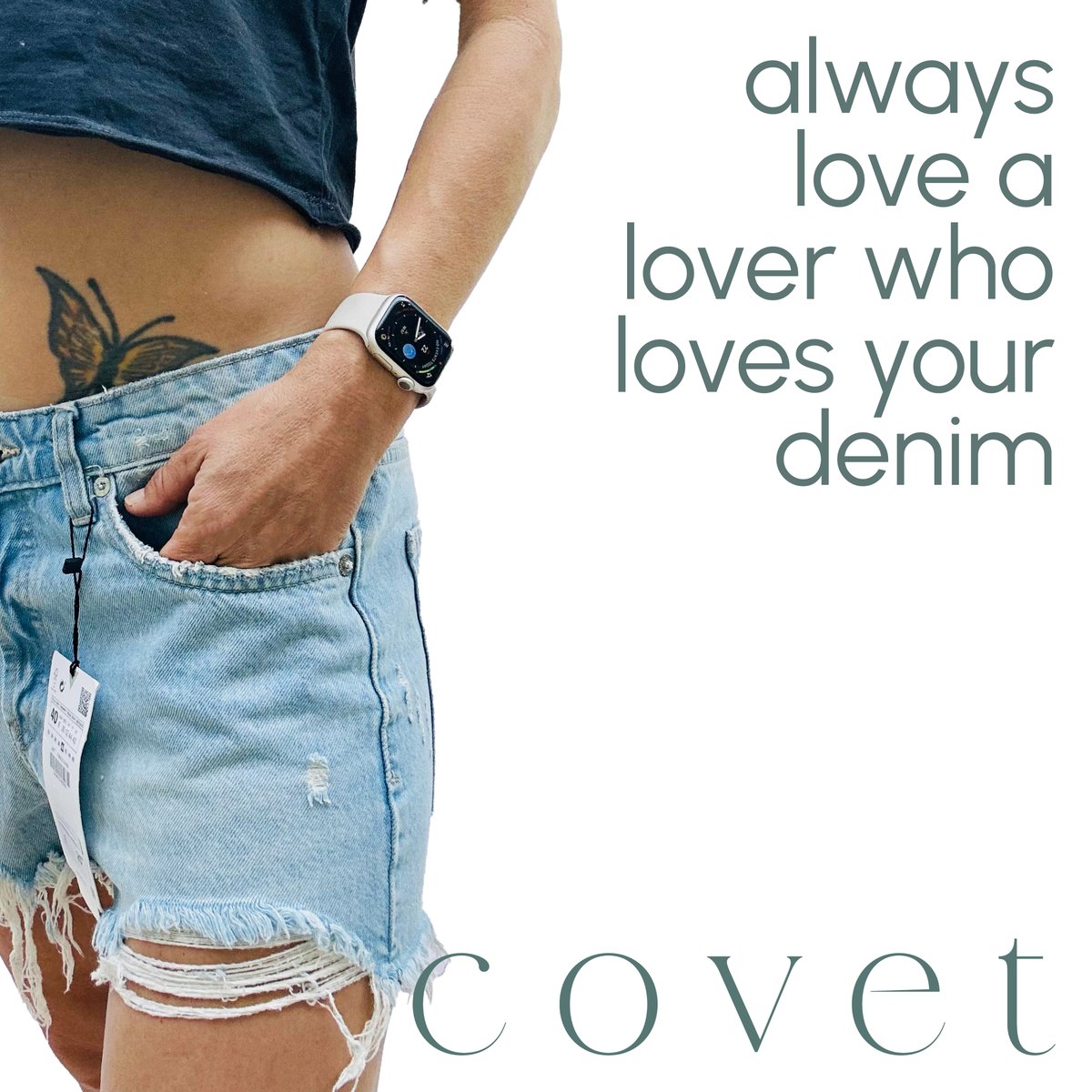 👖 New with Tags!! Zara High Rise Jean Cut-off Shorts, Size UK12, only £13!! 👖 covetclothing.com  #cutoffshorts #covetclothing #covet #betterthannew #betteronyou #shopsecondhand #circularfashion