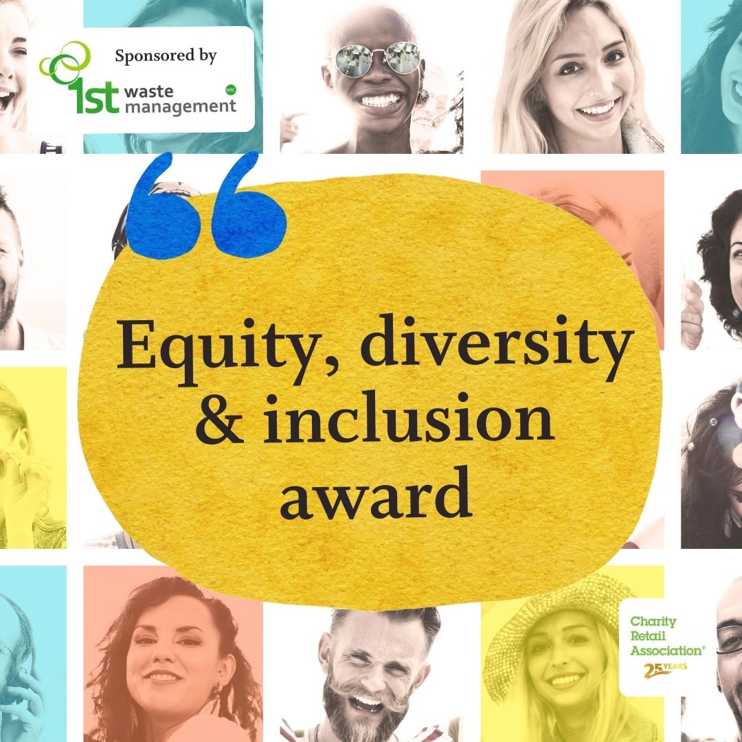 The Equity, Diversity and Inclusion Award recognises the charity that has consciously aimed to improve equity, diversity and inclusion (EDI) across their retail teams. Nominate your charity here by 22nd April: charityretail.org.uk/equality-diver… #CharityRetailAwards #CharityShops