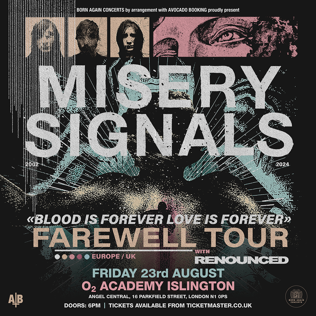 North American metalcore heroes @MiserySignals head out on one last tour, after 22 years as a band. Don't miss them here on Fri 23 Aug, joined by @Renouncedhc. Tickets are on sale now 👉 amg-venues.com/FXBB50Rc0Gn #MiserySignal