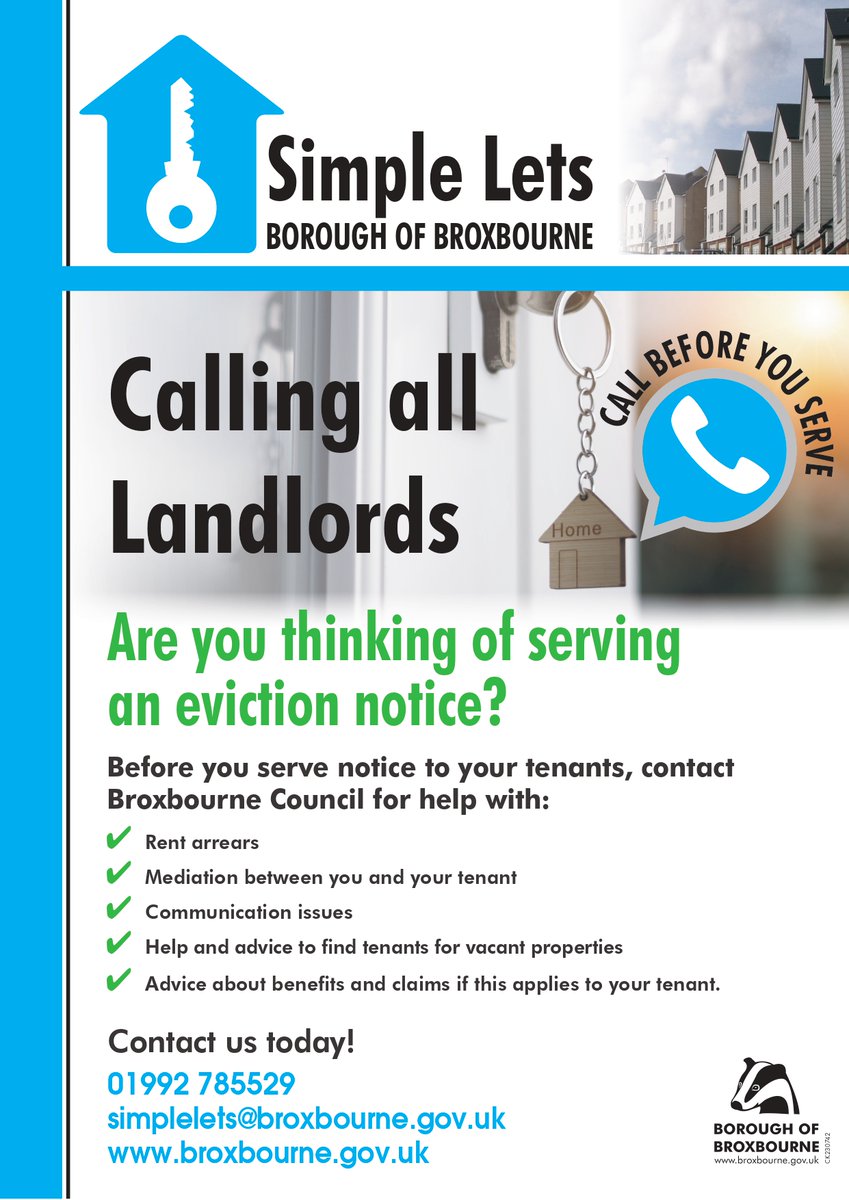 🔍 Thinking of serving notice to your tenants? Hold on! There may be a better way… Our FREE 'Call before you serve' service offers advice, mediation, and better solutions. Learn more here: ow.ly/TMCq50QuiGt.