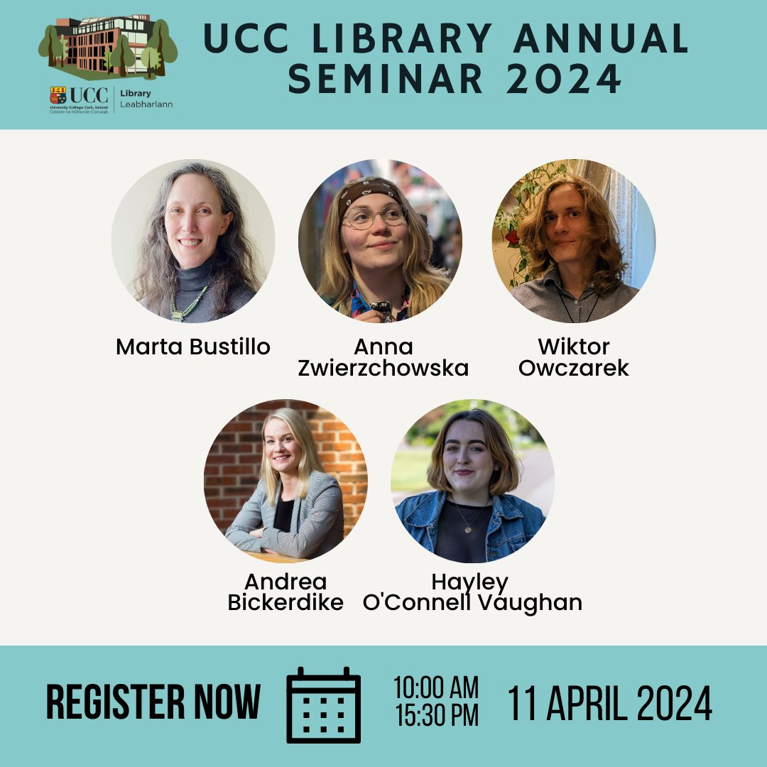 Looking forward to our Library Seminar taking place in Boole Library tomorrow. Libraries: Connecting Minds and Cultivating Wellness Registation and more info can be found at link libcal.ucc.ie/event/4194714