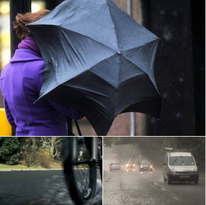 DRIVERS- watch out for people walking/cycling as they negotiate traffic & wet conditions. If you're walking in wet & windy weather, take extra care: umbrellas, hats & hoods may impair your vision/hearing. Never cross or step on to road if you can't see properly. @NIRoadPolicing