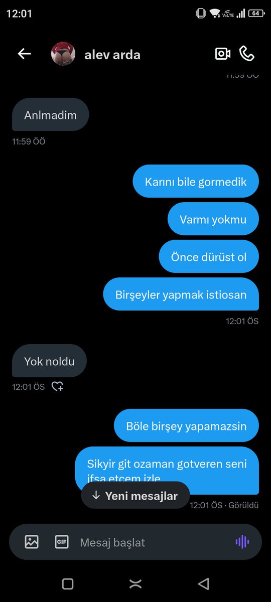 BU SEREFSİZ TEK SAP KONUSTURDUM KİMSE İNANMASİN