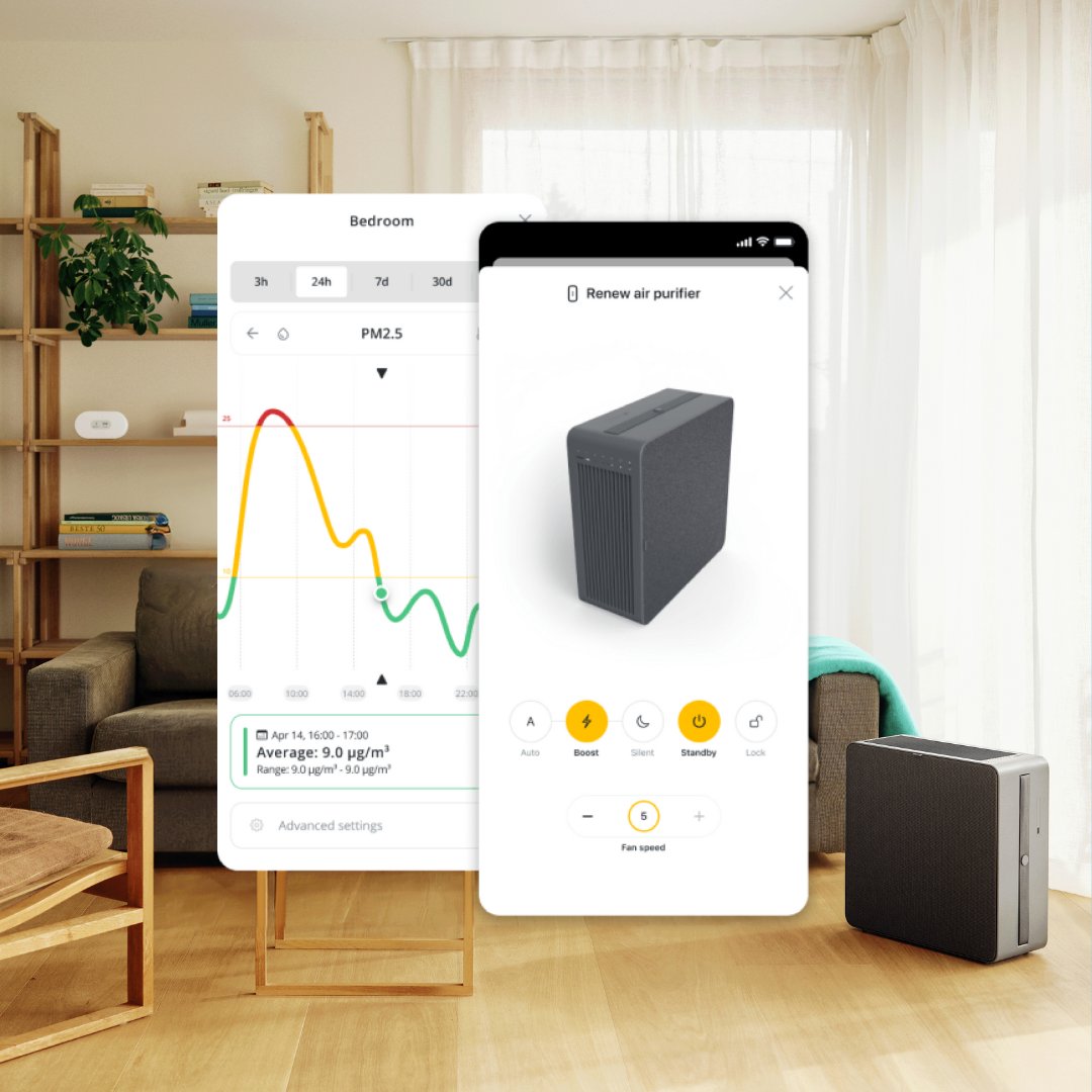 Setting up your Airthings Renew air purifier is easy breezy 🌬️ Just set, forget, and breathe. #airpurifier #home #smarthome