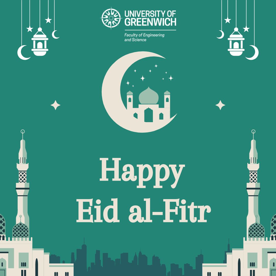 📿 May the joyous occasion of Eid al-Fitr bring blessings, peace, and prosperity to all! 🤩 Wishing everyone a heartfelt Eid Mubarak from the Faculty of Engineering and Science 🌙✨ #proudtobegre #Eidmubarak