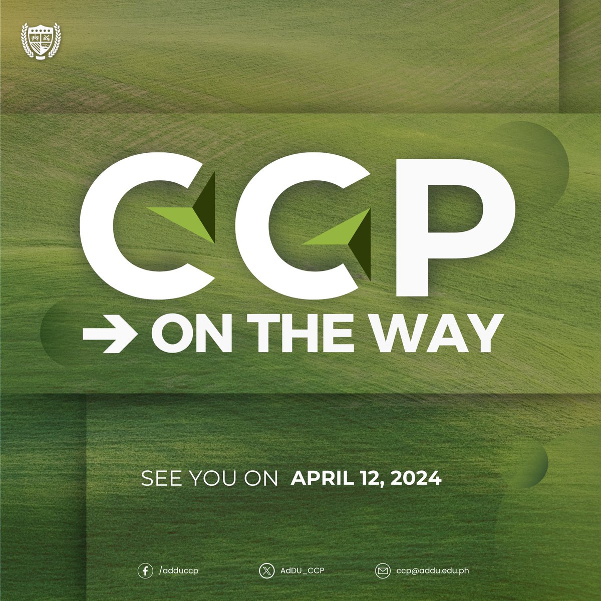 AdDU_CCP's tweet photo. Are you ready, Ateneans? 📢

Here, we are On The Way (OTW) to hone skills, develop capabilities, and go further horizons. CCP is excited to journey with you towards greatness. 💛

Together, we'll make changes for a better community! See yah! 👀

04.12.24

#AdDUCCP
#CCPOntheWay https://t.co/qBByxhR6Lv