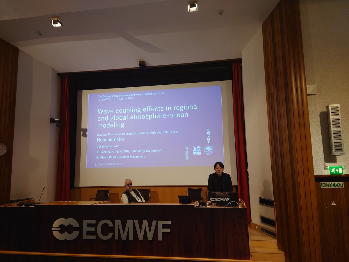 Kick-off talk of the #5thWSwaves @ECMWF by Nobuhito Mori #DPRI @KyotoU_News 🌊🌪️