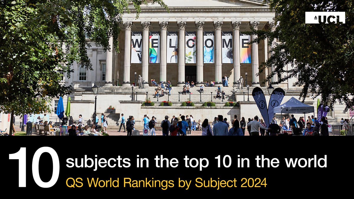 UCL maintains top global ranking for Education (@IOE_London) and Architecture & Built Environment (@TheBartlettUCL) with 10 subjects in the top 10 in the QS World University Rankings by Subject 2024. #QSWUR Read more: ucl.ac.uk/news/2024/apr/…