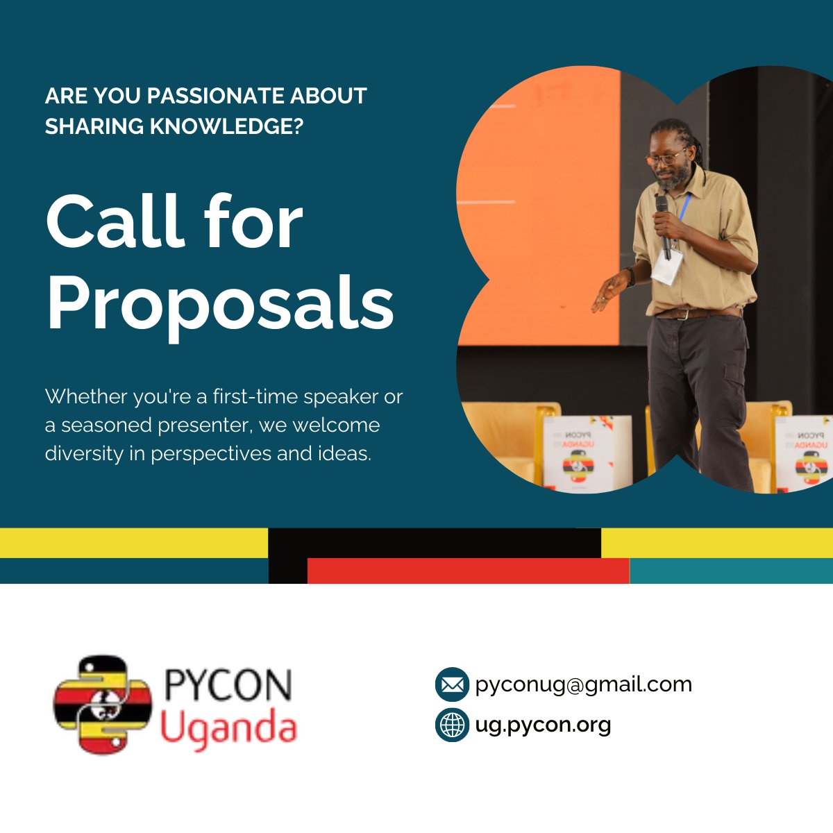 We're welcoming submissions on a wide range of topics:
✅Python applications in web development, data science, AI, machine learning
✅Best practices in Python programming.
✅Python in education & community building.
✅Innovations & advancements in Python technology.
#PyConUganda