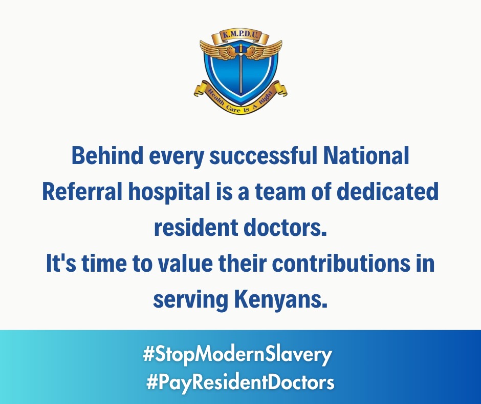 NgugyEvans's tweet photo. @citizentvkenya @ntvkenya @KNH_hospital @MTRHofficial @kutrrh This mordern slavery has to he stopped. Resident doctors have decided that no renumeration, no resumption of services. Better die on your feet than live on your knees.
#DoctorsStrikeKE 
#PayResidents https://t.co/MtnIIXEyu4