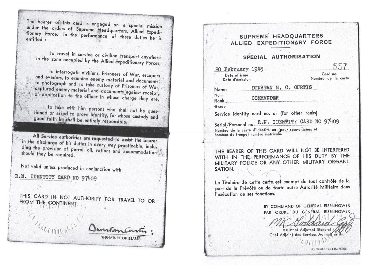 To enable them to operate unhindered by any military authorities and 'job's-worth's', 30 AU officers were issued with special passes. They didn't always work...at 1st anyway... @Commando_Ops @RMHistSociety @RoyalMarinesMus @NatMuseumRN @RoyalNavy #DDay80 #SHAEF #WW2