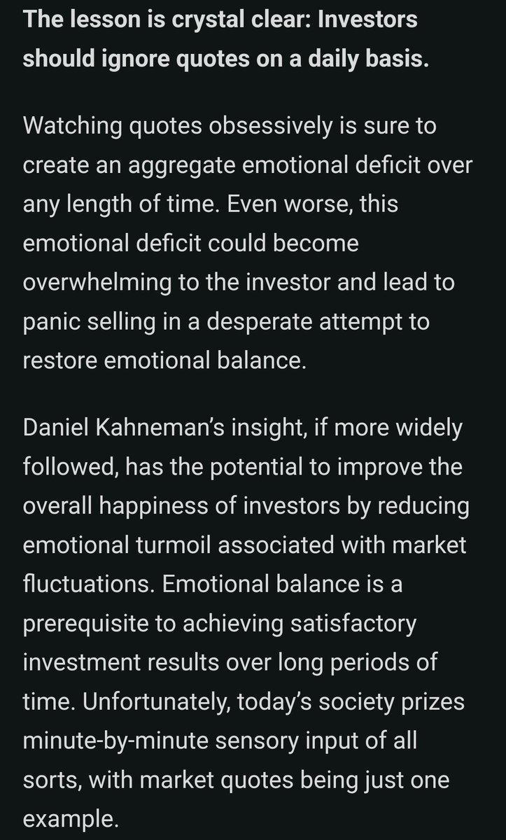 The more often we check quotes, the more likely we are to see a negative number H/t : @rationalwalk