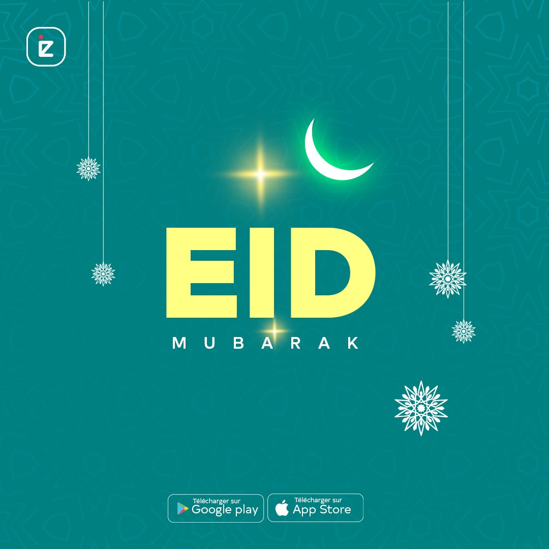 Aujourd'hui marque la fin du jeûne avec la promesse d'une nouvelle aube. 🌙🌟

🌅🕌 Eid Mubarak à toute la communauté musulmane.

Que cette fête vous comble de joie, d'amour et de bénédictions. 🌷💫

#Izichange #EidMubarak #RamadanFin #BonneFête