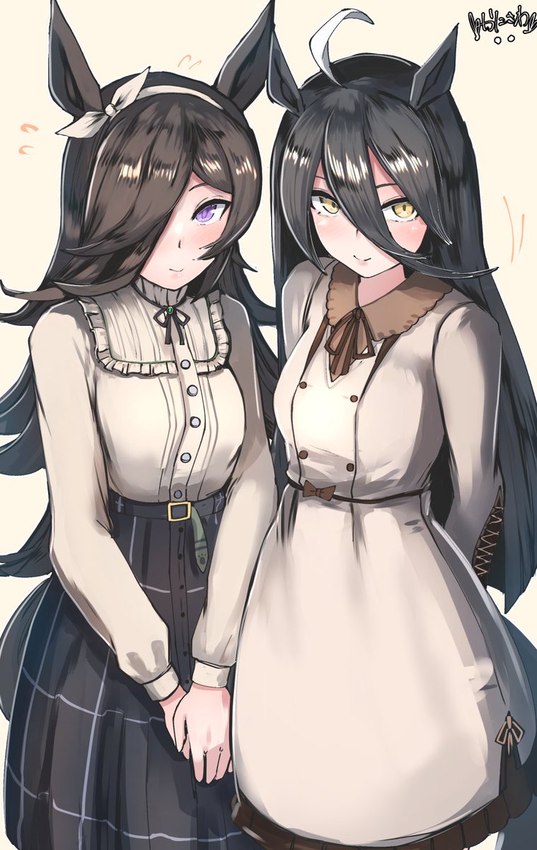 ウマ娘「ライスシャワーとマンハッタンカフェ #ウマ娘 」|かにさわ🦀skeb🎨のイラスト