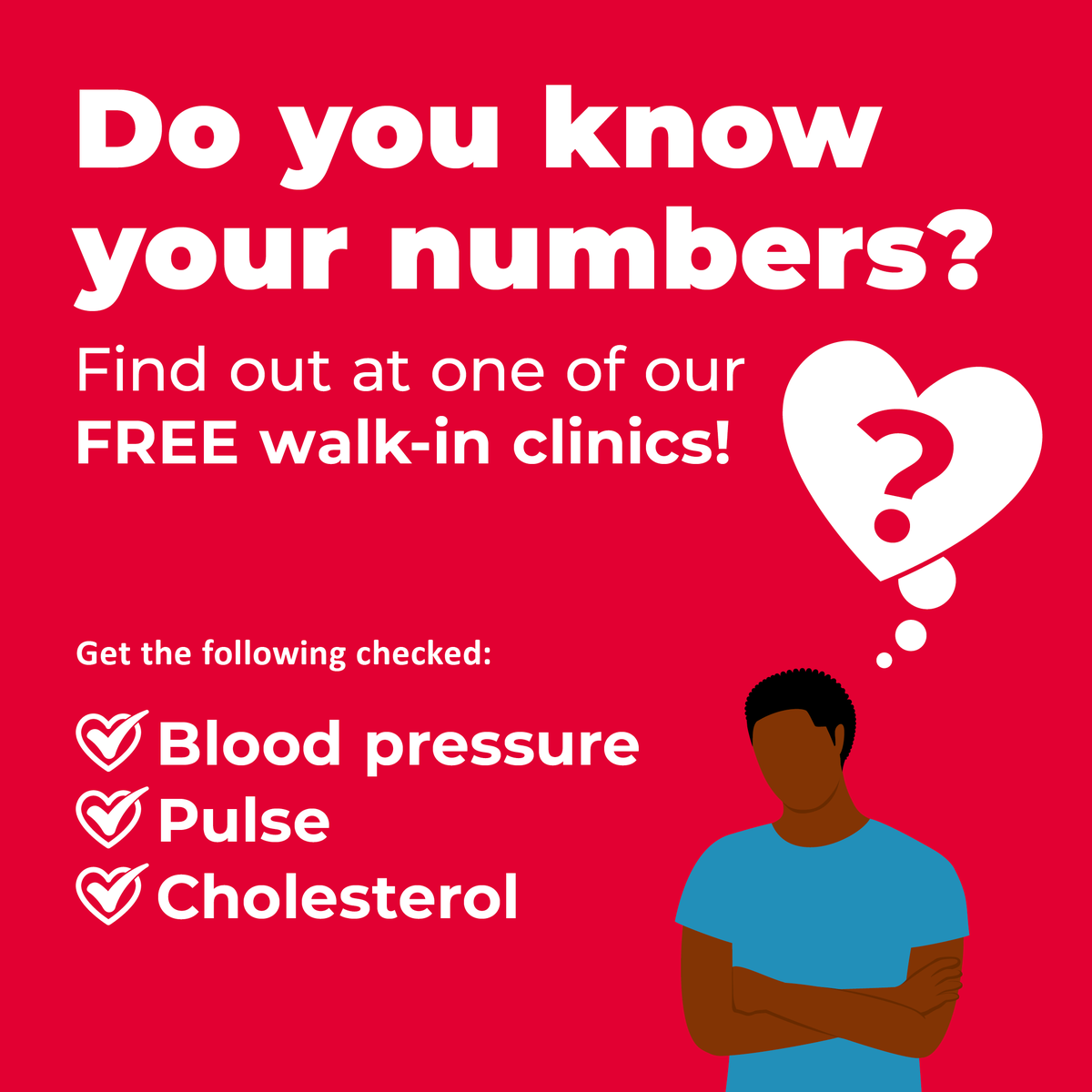 ❤ Do you know your numbers? Get your blood pressure, pulse and cholesterol checked at our walk-in clinics. It only takes around 10 minutes. No appointment needed! For upcoming clinic dates and locations, visit: blackpool.gov.uk/KnowYourNumbers