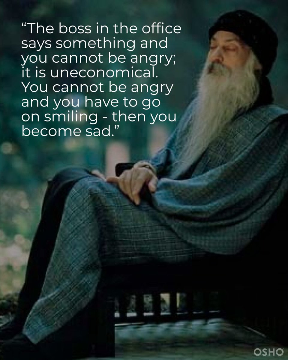 OSHO's tweet photo. When do you find yourself sad?
#EmotionsExplained #Anger #Sadness #EmotionalAwareness #Mindfulness #SelfReflection #OshoTeachings #EmotionalBalance https://t.co/3vN1eNlK4J