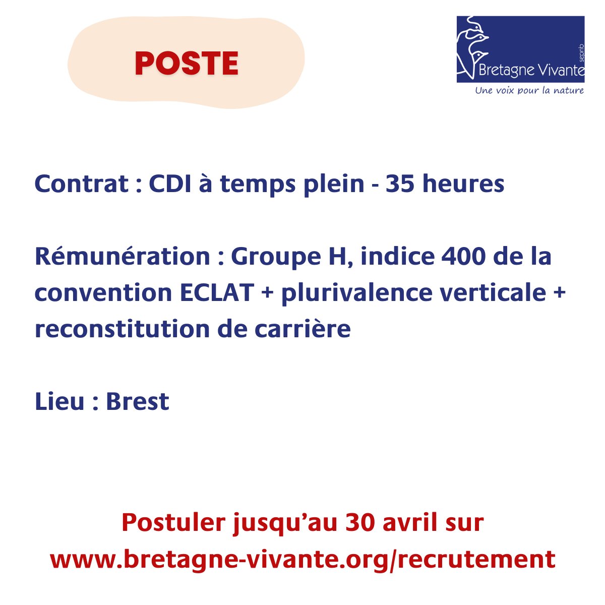 📢 [OFFRE D'EMPLOI] #CDI Bretagne Vivante 𝗿𝗲𝗰𝗿𝘂𝘁𝗲 𝘂𝗻·𝗲 𝗥𝗲𝘀𝗽𝗼𝗻𝘀𝗮𝗯𝗹𝗲 𝗱𝗲 𝗥𝗲𝘀𝘀𝗼𝘂𝗿𝗰𝗲𝘀 𝗛𝘂𝗺𝗮𝗶𝗻𝗲𝘀 à #Brest 👉 Partager et postuler = bretagne-vivante.org/recrutement/ #emploi #Bretagne