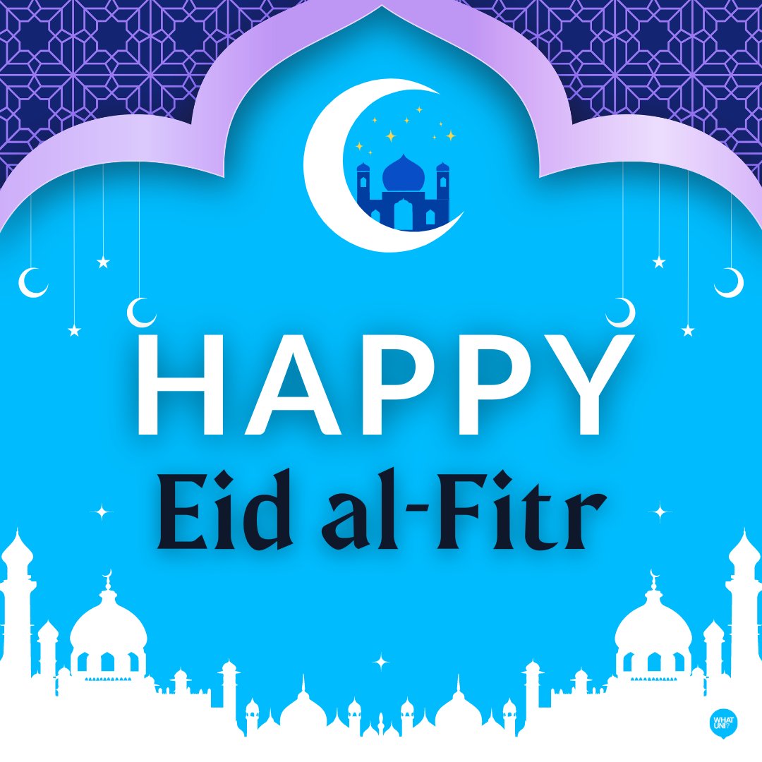 Sending out warmest wishes to all our followers observing the end of Ramadan. May you all have a joyous and blessed Eid al-Fitr! Eid Mubarak, everyone! 🌙✨ #EidAlFitr #Celebration #Blessings #whatuni