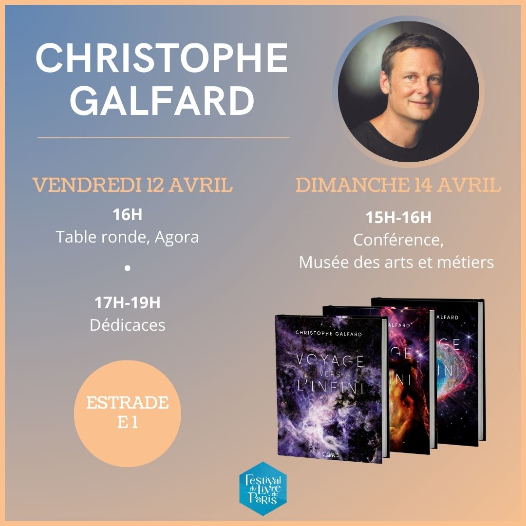 Si jamais vous êtes au Festival du Livre de Paris  cette semaine, je serai vendredi à 16h à une table ronde avec Nathalie Cabrol du @setiinstitute  et @mathieuvidard. Et ce dimanche, je donne je conférence sur les trous noir au Musée des Arts et Métiers à 15h. Entrée libre !