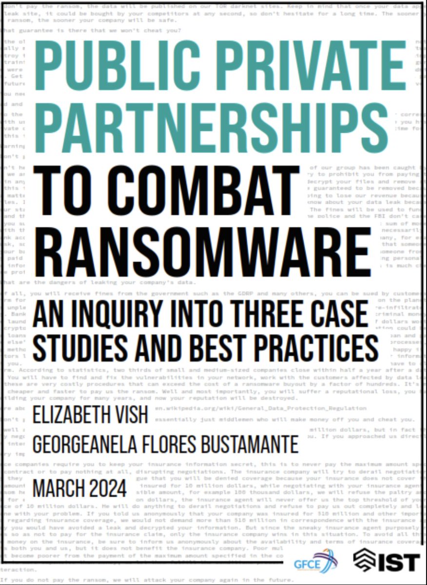 👩‍💼🤝👨‍💼 What makes for a successful public-private #partnership? ✍️ A while ago, the Institute for Security and Technology (@IST_org) conducted a study to examine what principles constitute successful public-private partnerships in the cybersecurity domain. 🙋 As one of the…