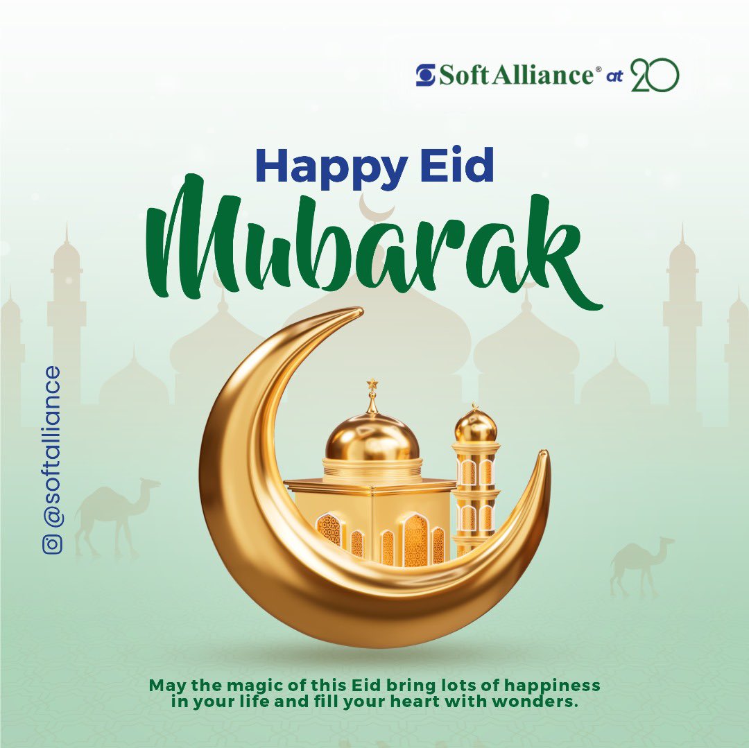 Sending heartfelt congratulations to all our Muslim brothers and sisters on the joyous occasion of Eid al-Fitr! 
May this day be filled with happiness, peace, and blessings for you and your loved ones.

Eid Mubarak!

#EidMubarak #softalliance