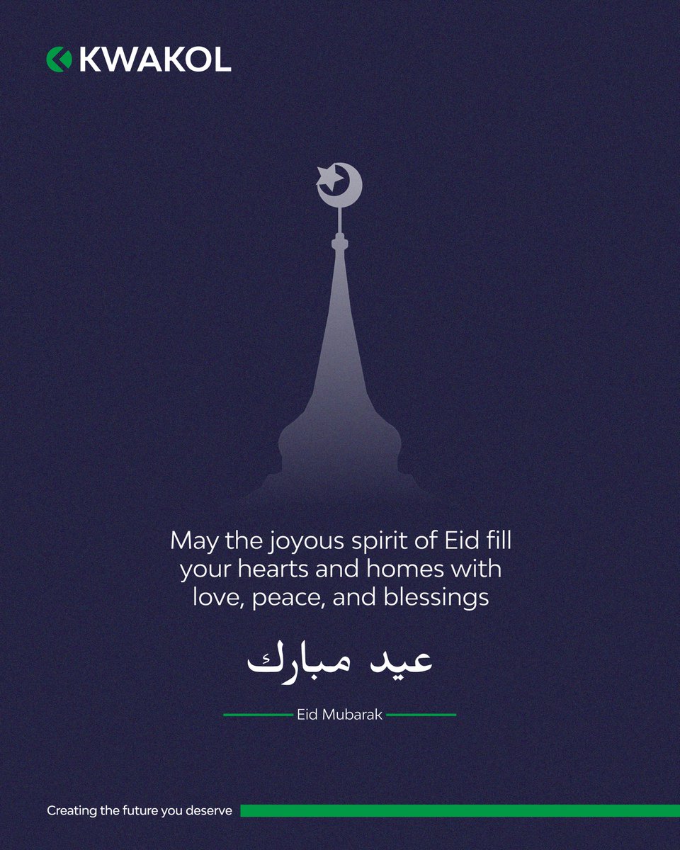 May your hearts and homes be filled with the spirit of eid.

Eid Mubarak from the Team at Kwakol