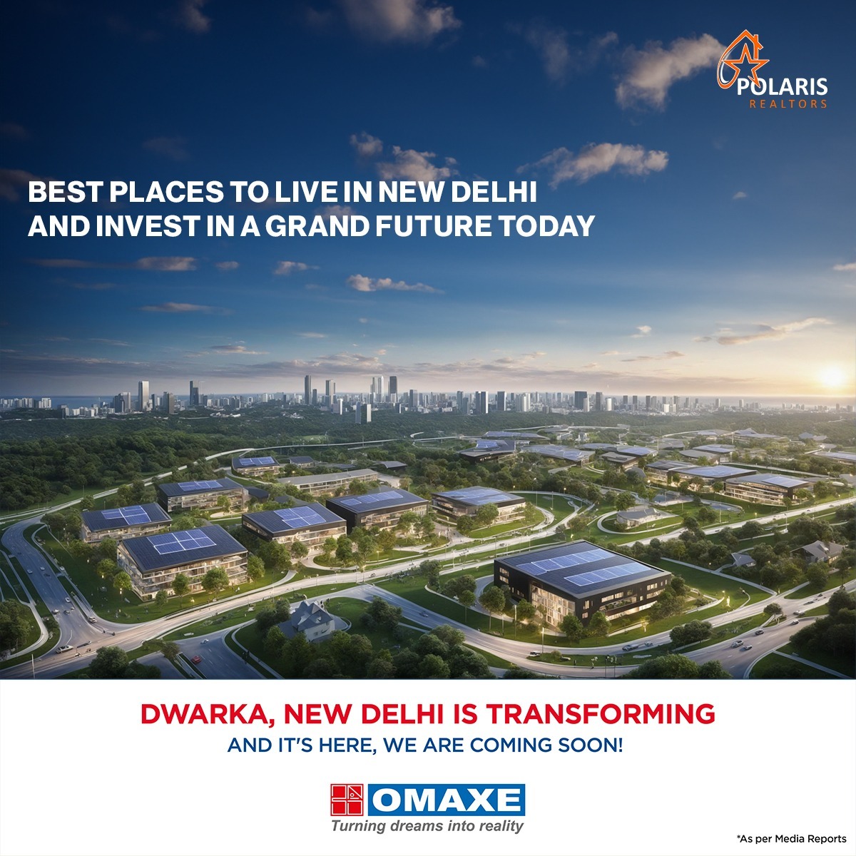 Discover the best places to live and invest in Dwarka, New Delhi for a grand future! We're thrilled to announce our arrival soon. 

#DwarkaRealEstate #InvestInProperty #FutureDwarka #RealEstateInvestment #InvestmentProperty #DwarkaDelhi #InvestmentOpportunity  #PolarisRealtor