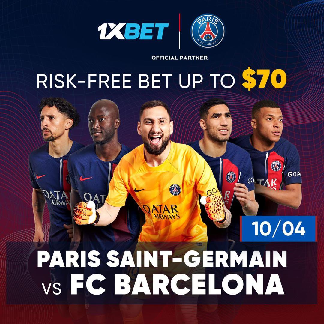 💥⚽️Secure your bet on PSG - Barcelona Now! For the sixth time the draw has brought the teams together at Champions League play-off stage. Would it another rain of goals, we would be finding out soon enough 🔝Guess the exact score of the match with the 'Risk-free bet' promo…