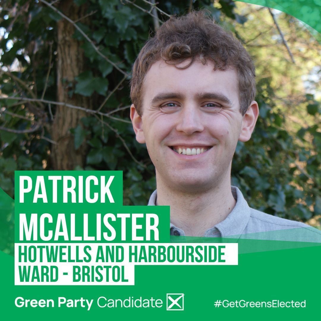 Introducing our candidates: since his election last year @PatDBMcAllister has been hard at work supporting local residents, community groups and businesses in Hotwells and Harbourside – solving issues and speaking up for our community. #TurnBristolGreen #GetGreensElected