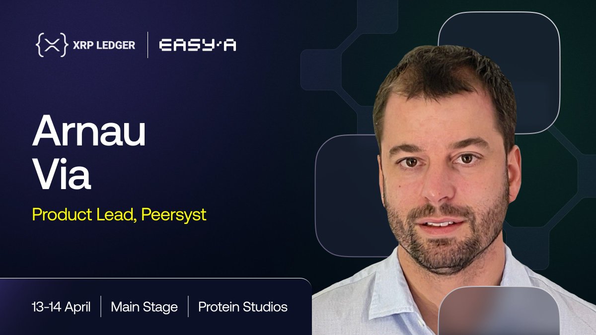 And finally, we're stoked to have @ArnauVia, Product Lead at @Peersyst join us at our #60DaysofXRPL hackathon in London! Looking to get technical? Arnau will be doing a technical deep dive into the inner workings of the brand new #XRP Ledger EVM Sidechain. Don't miss this one!