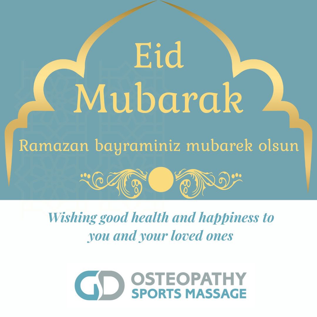 Happy Eid to all those celebrating.

Ramazan bayramınız mübarek olsun

#osteopath #cranialosteopath #sportsmassage #deeptissuemassage #medicalacupuncture #enfield #enfieldtown