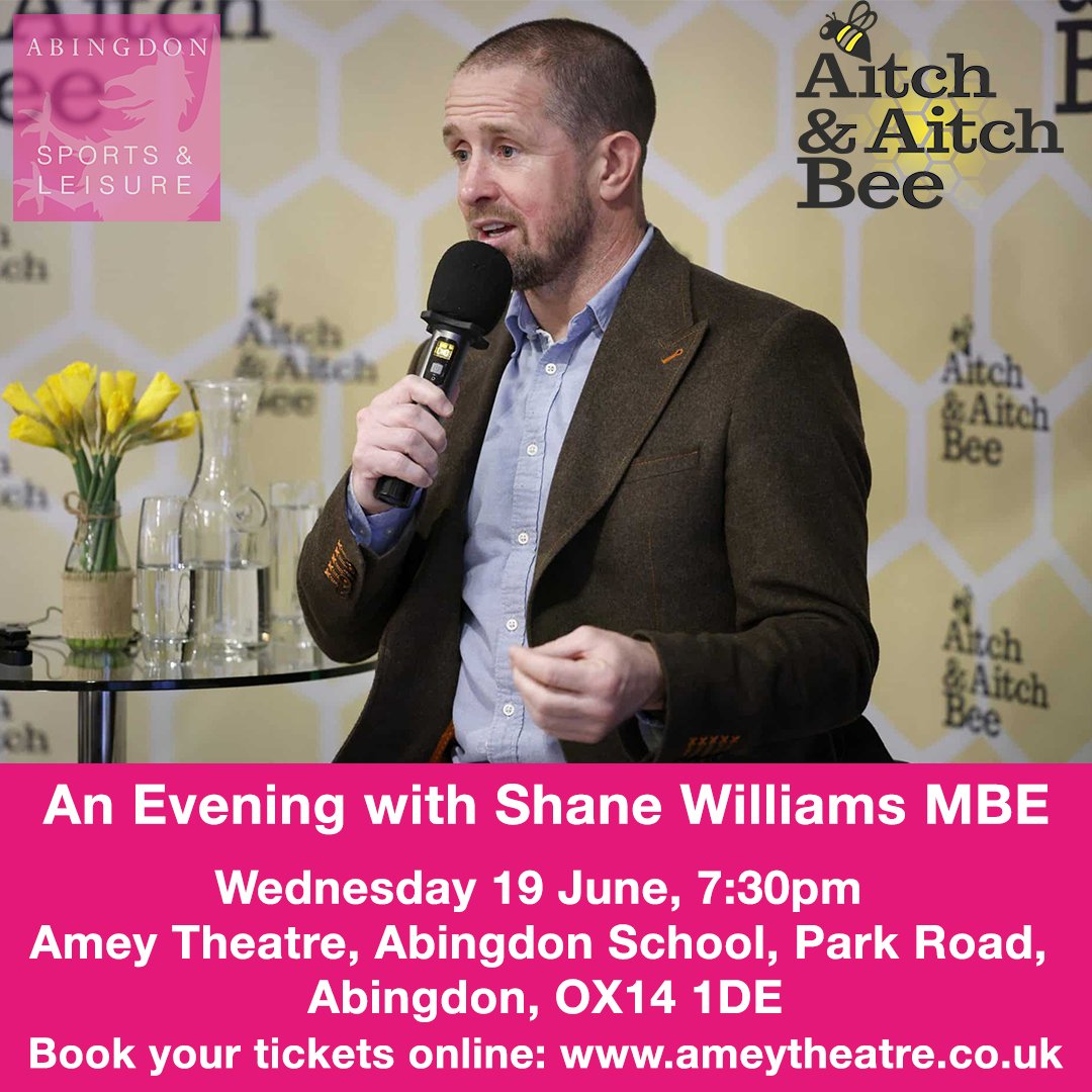 Have you heard that rugby star, Shane Williams MBE, is coming to the Amey Theatre in June with @AitchandAitchBe?🏉 Check out @TheOxfordMail's article about our exciting upcoming event: oxfordmail.co.uk/news/24229560.… And book your tickets here: abingdon.org.uk/sports-and-lei…