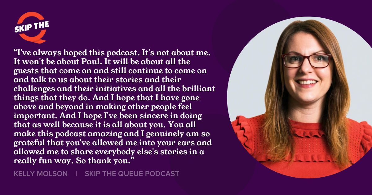 🎙 NEW SEASON 5 EPISODE LIVE! 🙌 @itskellymolson’s Final Episode as the host of @Skip_the_Queue as she is leaving @RubberCheese after 21 years at the agency ✅ Guests ask her the ice breaker questions ✅ Looking back at the impact the podcast has had buff.ly/3PQJq5C