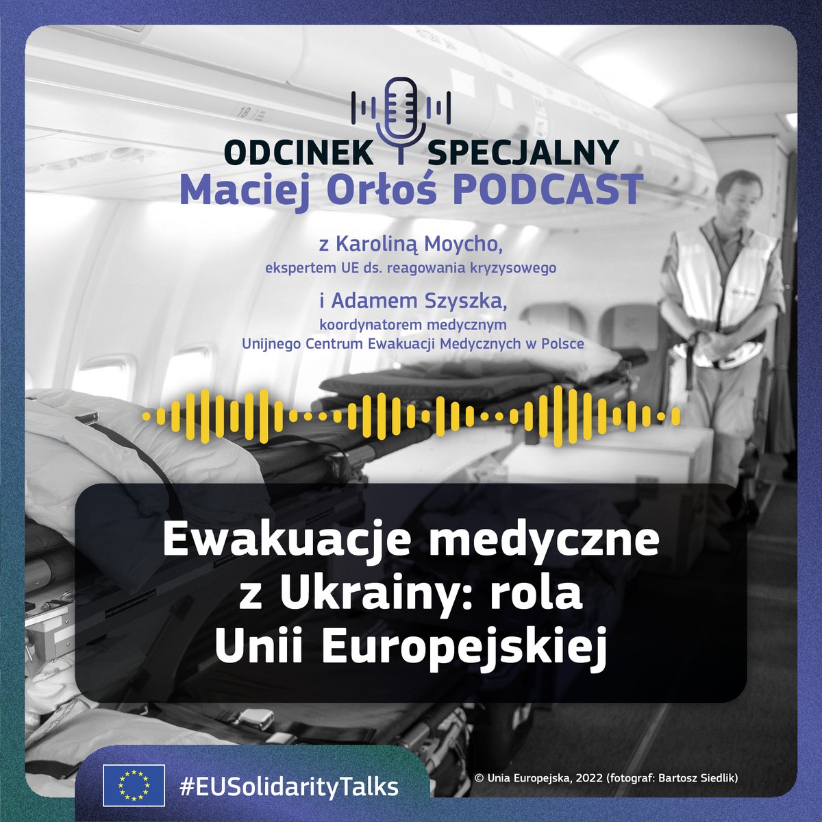 UE transportuje ciężko chorych pacjentów z Ukrainy do krajów europejskich, gdzie mogą uzyskać niezbędną opiekę medyczną. 

🎧 Posłuchaj PODCASTu Macieja Orłosia, aby dowiedzieć się więcej 👉 bit.ly/3xrU3Fj 
 
#StandWithUkraine #EUSolidarityTalks