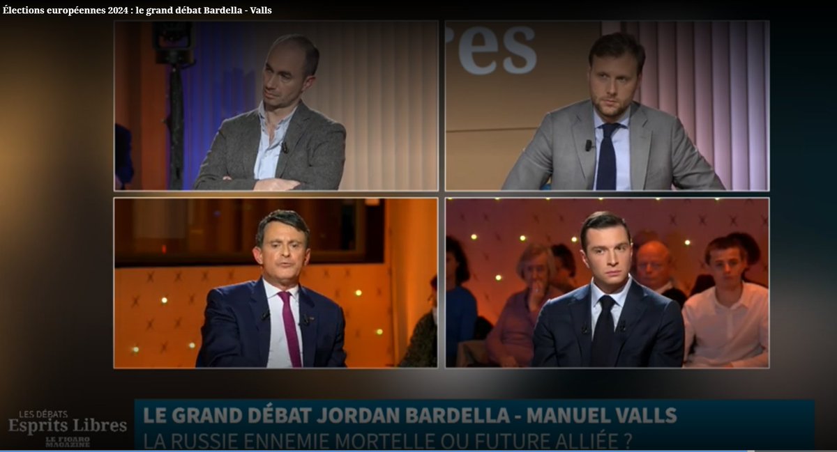 Immigration, Poutine, énergie : Valls/@J_Bardella, le grand débat des Européennes... avec @Paul_Laubacher à voir en intégralité sur le site du @LeFigaroTV . youtube.com/watch?v=l4sgGL…