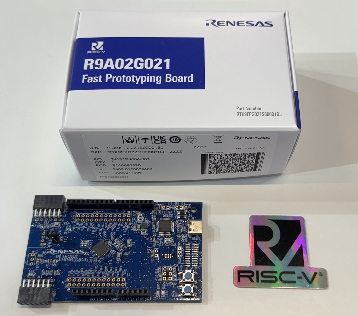 Renesas will be giving away 100 development boards based on their new R9A02G021 MCU at their talk in the RISC-V Demo Theatre, 4pm, Hall 5, Stand 5-119! #RISCVEverywhere #ew2024