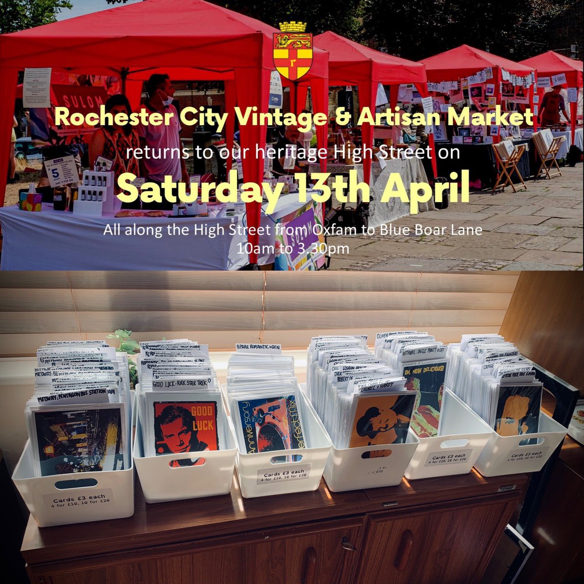 Kind of a #WIP Wednesday as I’m organising my stock ready for Saturday’s (13th) #Rochester #Vintage and #Artisan #Market High St from 10 til 3.30pm. #Cards #signed #art #prints #TShirts and whatever else I can fit in my Skoda. See you there. #supportsmallbusiness #Medway #wallart