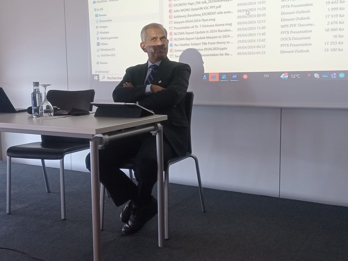 INCOIS, MoES (@esso_incois) on Twitter photo On 9 Apr, Dr <a href="/tummalasrini/">srinivasakumar</a> (Dir #INCOIS #Hyderabad) briefed on #IndianOcean regional frameworks & synergies during #OceanDecade24 #Coastal #resilience satellite event co-chaired by <a href="/Ravi_MoES/">Ravi</a> (Secy <a href="/moesgoi/">MoES GoI</a>), org. by #IOCINDIO (a #regional <a href="/IocUnesco/">UNESCO Ocean</a> subcommission).
#OceanDecade On 9 Apr, Dr <a href="/tummalasrini/">srinivasakumar</a> (Dir #INCOIS #Hyderabad) briefed on #IndianOcean regional frameworks & synergies during #OceanDecade24 #Coastal #resilience satellite event co-chaired by <a href="/Ravi_MoES/">Ravi</a> (Secy <a href="/moesgoi/">MoES GoI</a>), org. by #IOCINDIO (a #regional <a href="/IocUnesco/">UNESCO Ocean</a> subcommission).
#OceanDecade