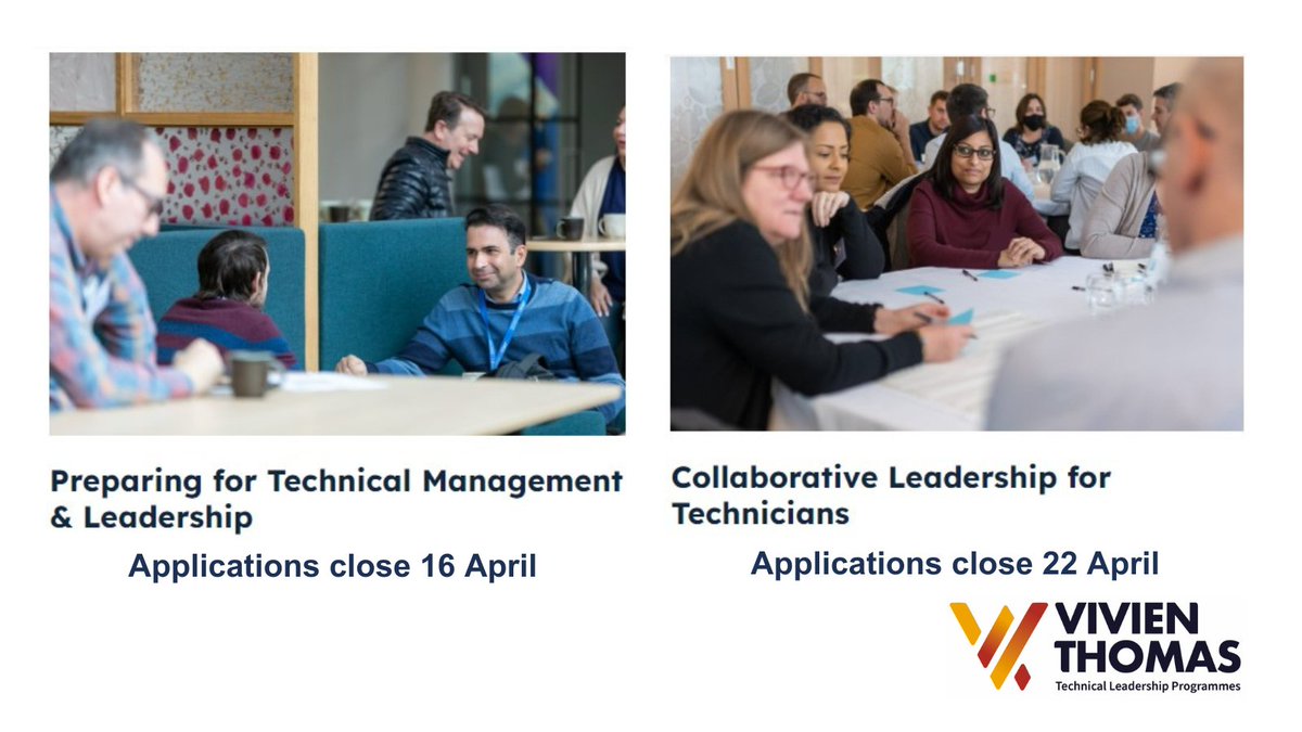 Did you know there are two Vivien Thomas Technical Leadership Programmes currently open for applications? They have been designed especially for a wide variety of technical roles and are offered free of charge.

Discover which one's right for you: itss.org.uk/technical-lead…