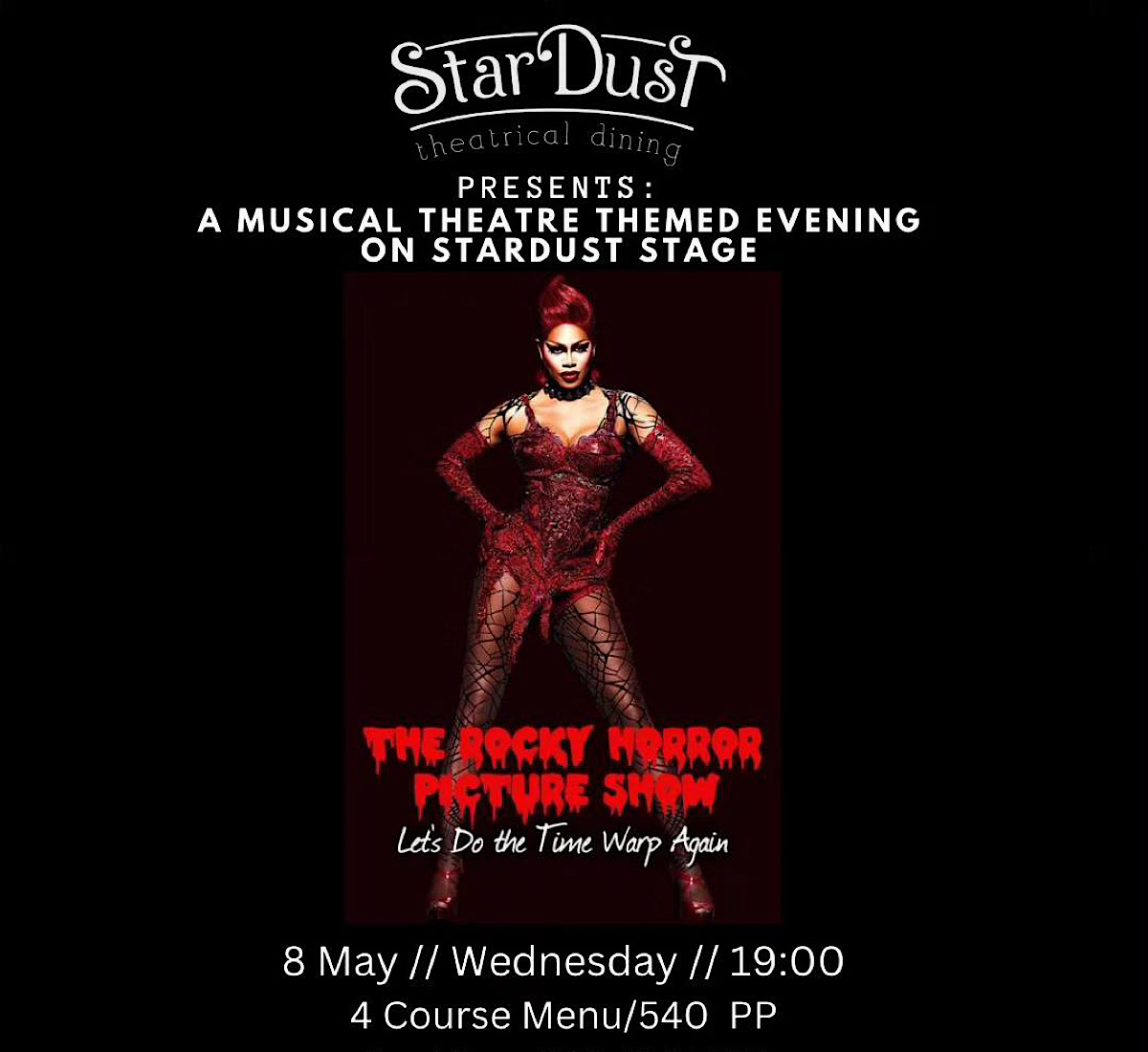 Don't miss the Rocky Horror Show Themed Night @ Stardust Restaurant in Cape Town - Be served & entertained by the shining stars of Cape Town’s talented young performers! Make sure you get your waiter’s name – it’ll be written in lights one day🎭🍽️🍷🇿🇦 restaurants.co.za/star-dust-rest…