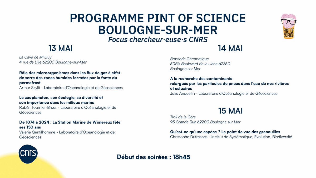 #pint24 | Venez à la rencontre des chercheur·euse·s du @LOG_labo et de l'@ISYEB_UMR à @Ville_Boulogne pour @pintofscienceFR 2024 ! 🍻 🎟️Réservez vite vos places : pintofscience.fr/events/boulogn…
