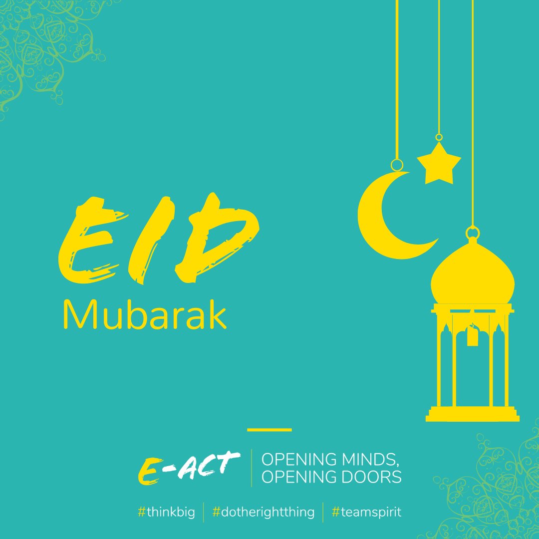 Eid Mubarak to everyone celebrating today! We hope you have a wonderful day full of happiness and togetherness🩷 #Eid2024 #EidMubarak #EidAlFitr #WeAreEACT