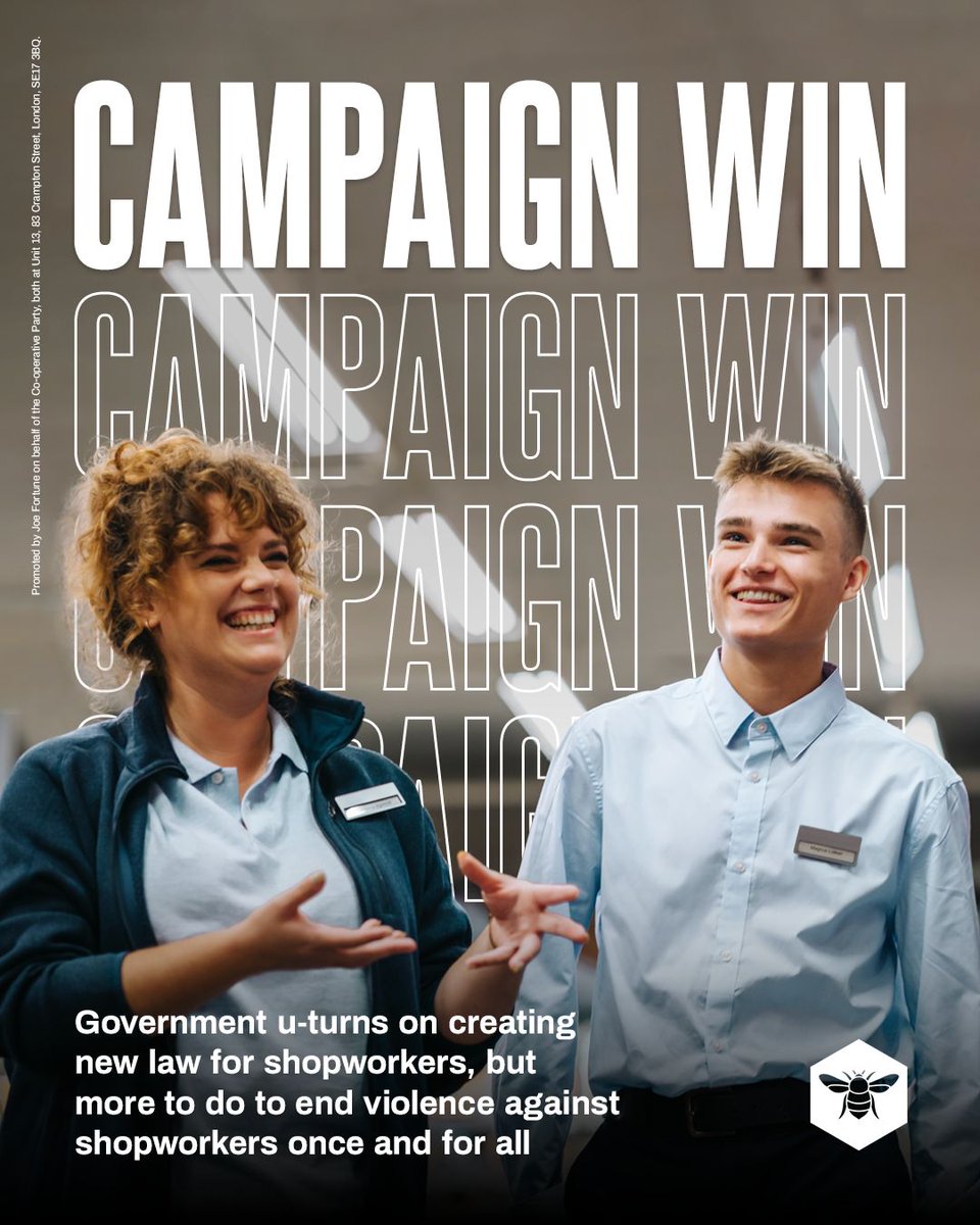 Following years of campaigning by our party and our movement, the Government is finally u-turning and dropping their opposition to creating a new offence to protect shopworkers from violence and abuse.