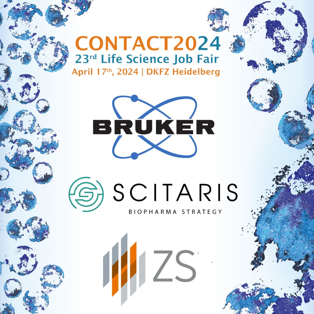 Clear your schedule and get ready to meet Bruker, Scitaris, ZS and many more at the CONTACT2024 next week!
 
 We are excited to meet you at the fair! April 17th!

#CONTACT2024 #biocontact #jobfair #careeropportunities #networking
