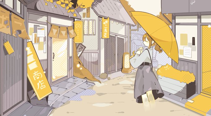 「holding umbrella」 illustration images(Latest｜RT&Fav:50)｜5pages