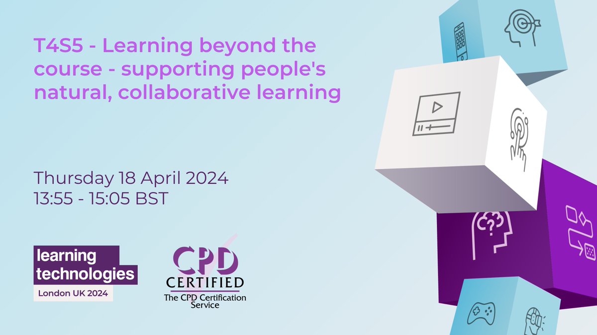 💡 How can you ensure people share info in a way that enables learning? #LT24UK

Kinga Petrovai, The Art &amp; Science of Learning Inc, &amp; Lynn Rodgers <a href="/VirginMoney/">Virgin Money</a> will explore how you can encourage this and more...

Explore the full programme 👉 ow.ly/6hNc50R8zpQ

#LnD #LT