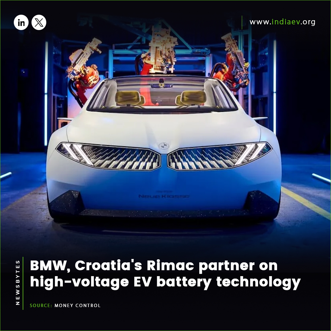 BMW, Croatia's Rimac partner on high-voltage EV battery technology
Read more: moneycontrol.com/news/world/bmw…

#BMWElectric #RimacCollaboration #EVTechnology #ElectricVehicle #HighVoltageBattery #AutomotiveInnovation #GreenTechnology #IndiaEVShow #GoGreen #GreenIndia #EntrepreneurIndia