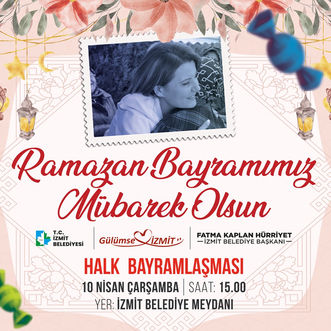 Mübarek Ramazan Bayramı’mızın sizlere ve ailenize bolluk, bereket ve sağlık; İslam âlemi ve Türk Milletine barış, huzur ve kardeşlik getirmesini diliyorum. ⏰️15.00 Geleneksel Bayram Etkinliklerimiz ve ⏰️16.00 Halk Bayramlaşmamız için 📌 Belediye Meydanımıza bekliyoruz.