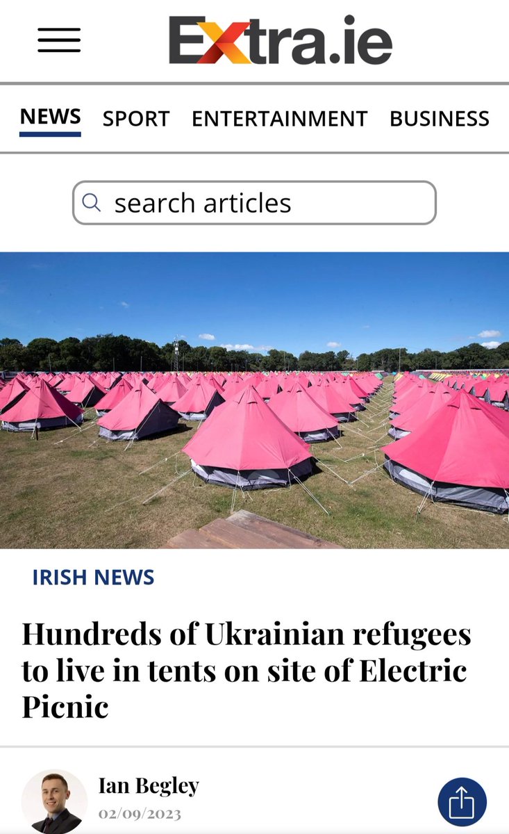 Somewhere else will have these refugees dropped on them soon as it's been confirmed Electric Picnic will  go ahead. If there was room for them they wouldn't be in tents in the first place.